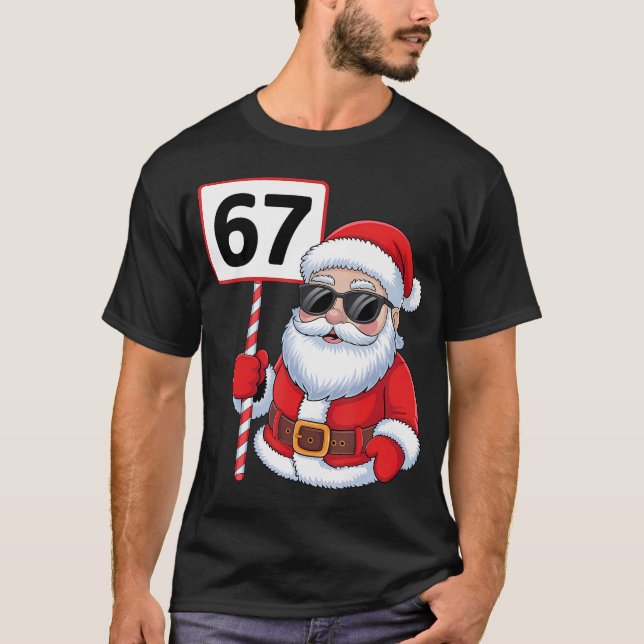 T-shirt 67 Meme Six Seven Christmas (Devant)