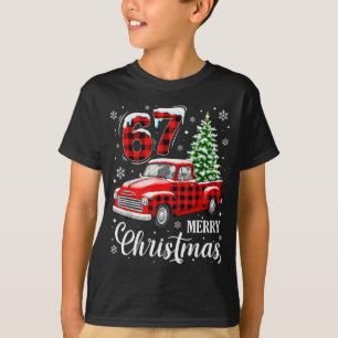T-shirt 67 Meme Six Seven Drôle de Noël Meme Argot Femmes
