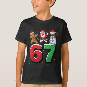 T-shirt 67 Meme Six Seven Santa en dab 6 7 Noël drôle