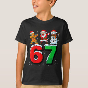 T-shirt 67 Meme Six Seven Santa en train de dabber Noël 6