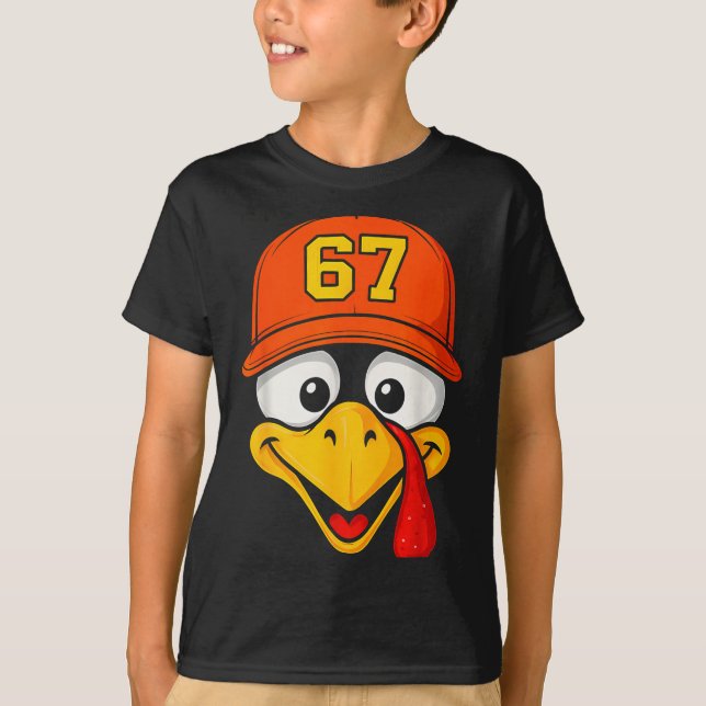 T-shirt 67 Meme Turkey Face Six Seven Thanksgiving 6 7 Men (Devant)