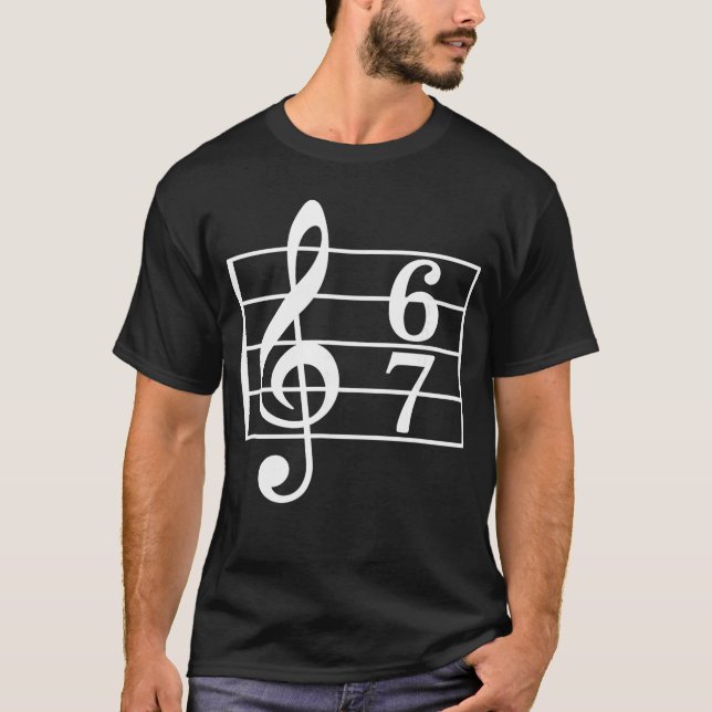T-shirt 67 Music Meme Slang Musician Funny Musiceacher ret (Devant)