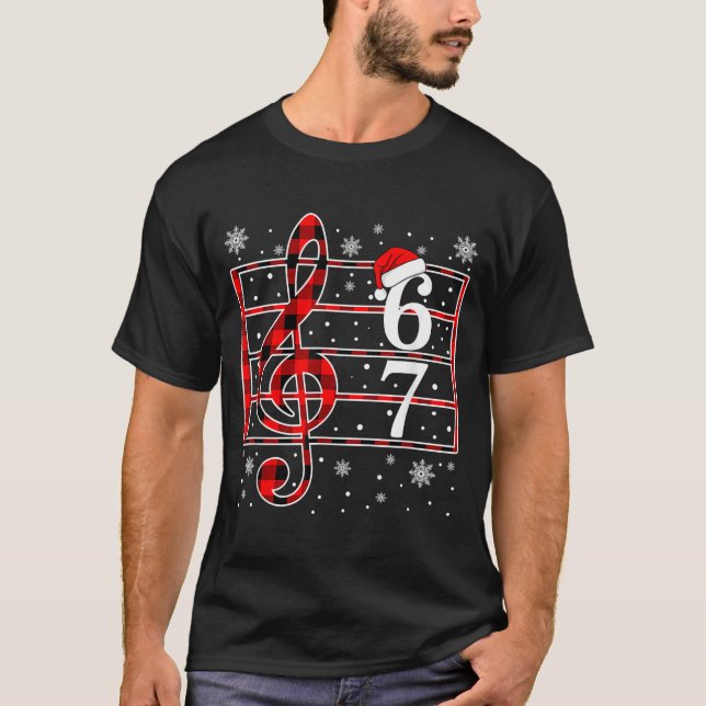 T-shirt 67 Music Meme Slang Musician Santa Music Teacher C (Devant)