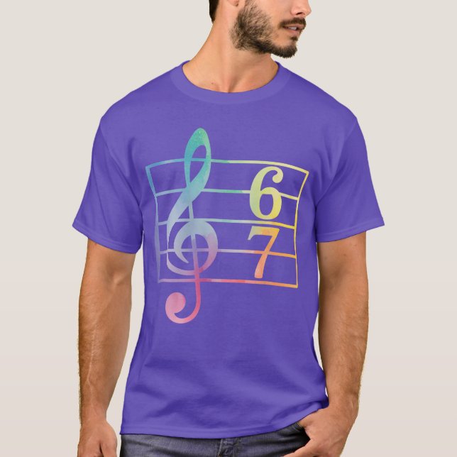 T-shirt 67 Music Meme Slang Six Seven Music Teacher Funny  (Devant)