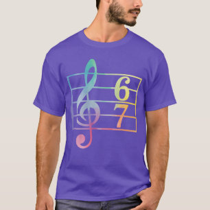 T-shirt 67 Musique Mème Argot Six Sept Prof De Musique Drô