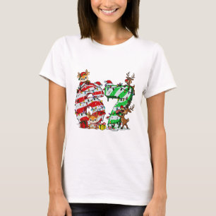 T-shirt 67 Noël 6 7 Mème Pyjama Fête Génération Alpha Sl