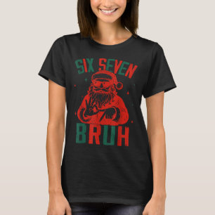 T-shirt 67 Noël Drôle Six Sept Bruh Meme Brainrot Sa