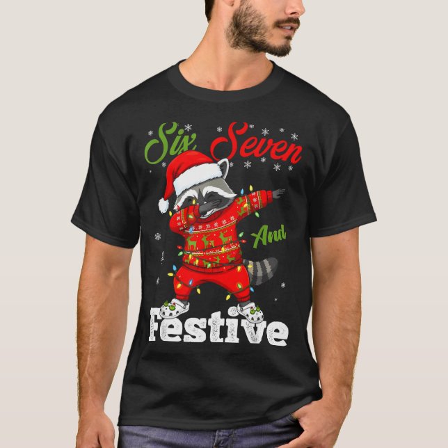 T-shirt 67 Noël Drôle Six Sept Bruh Mème Brainrot Sa (Devant)