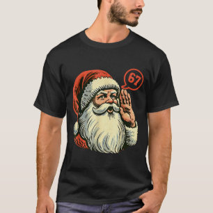 T-shirt 67 Noël Drôle Six Sept Mème Brainrot Père Noël C