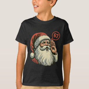 T-shirt 67 Noël Drôle Six Sept Mème Brainrot Père Noël C