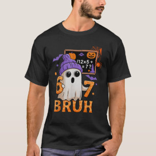T-shirt 67 Prof Ghost Halloween Six Seven Meme Équation Ma