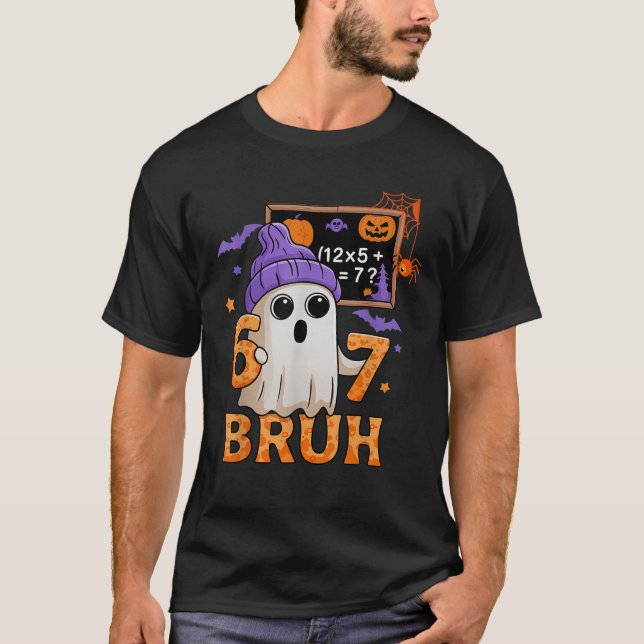 T-shirt 67 Prof Ghost Halloween Six Seven Meme Équation Ma (Devant)