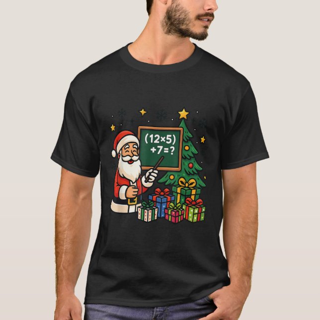 T-shirt 67 Prof Santa Noël Six Sept Mème Brainrot (Devant)