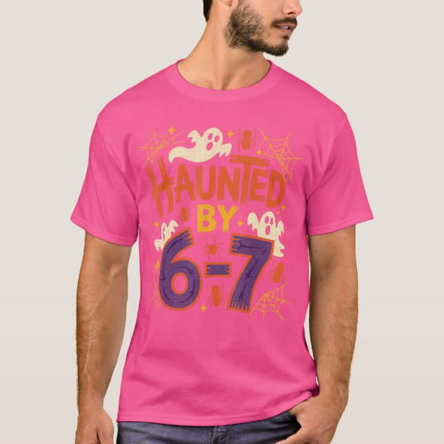 T-shirt 67 Professeur Halloween Fantôme Six Sept Mème Équa (Devant)