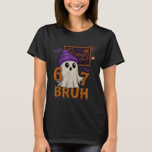 T-shirt 67 Professeur Halloween Fantôme Six Sept Mème Math