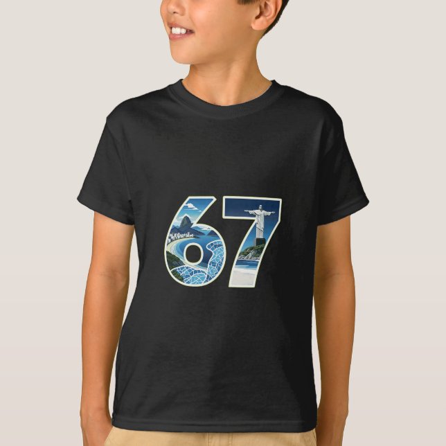 T-shirt 67 Rio Landmarks Illustration  (Devant)