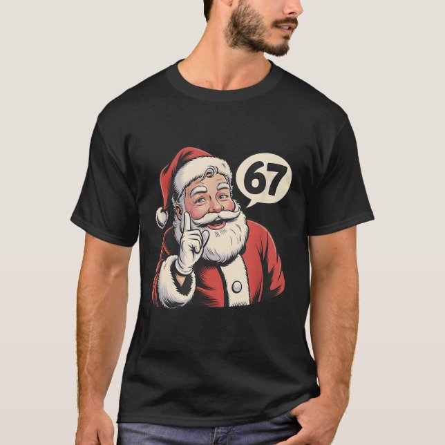 T-shirt 67 Santa Noël Six Sept Mème  (Devant)