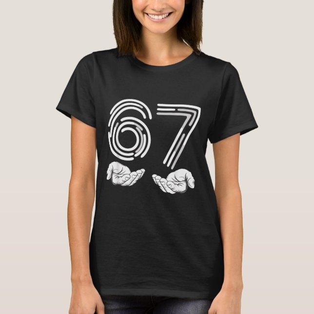 T-shirt 67 Shirt, Funny Shirts 67 Kid Meme Six Seven Graph (Devant)