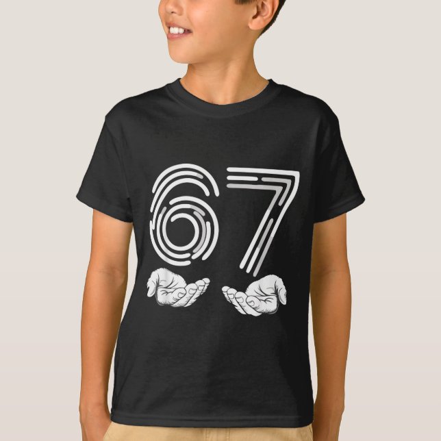 T-shirt 67 Shirt, Funny Shirts 67 Kid Meme Six Seven Graph (Devant)