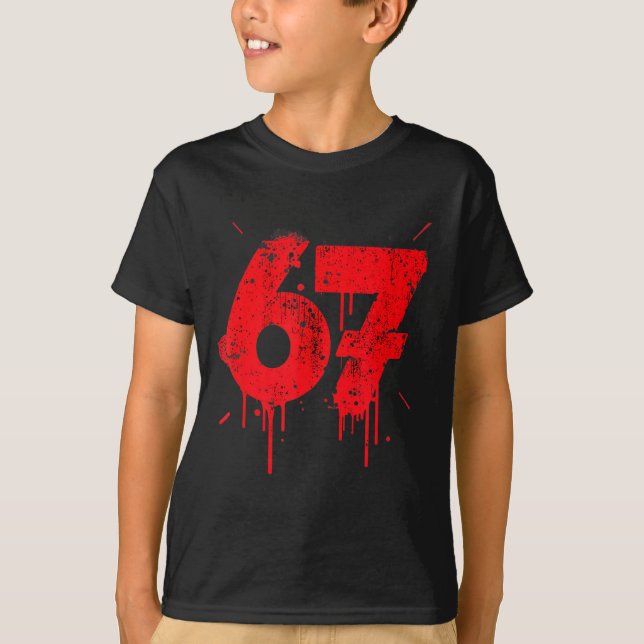 T-shirt 67 Shirt, Funny Shirts 67 Meme Six Seven Men Teen  (Devant)