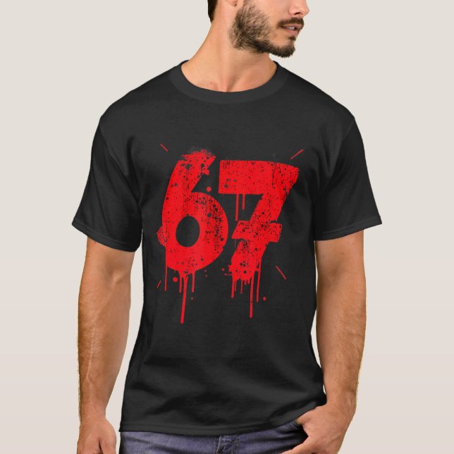 T-shirt 67 Shirt, Funny Shirts 67 Meme Six Seven Men Teen  (Devant)