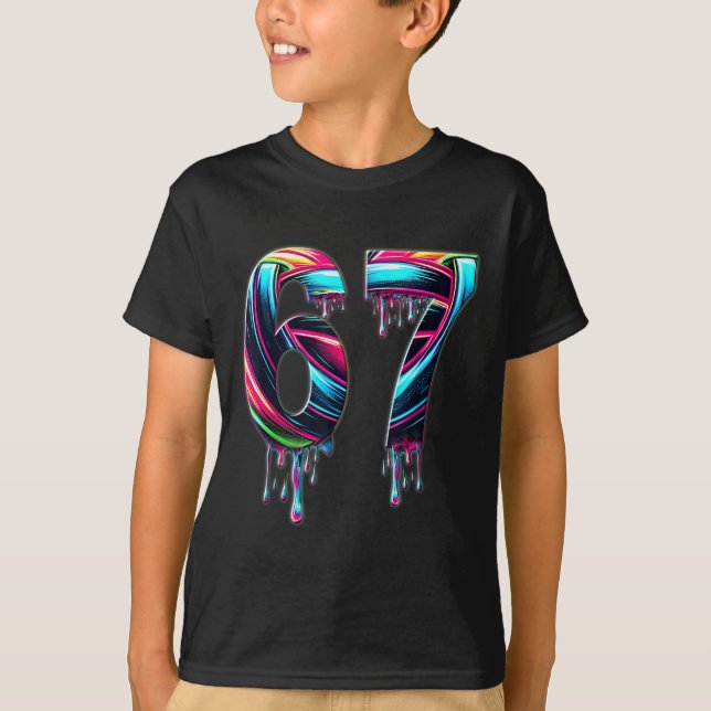 T-shirt 67 Six Seven 6 7 Création de Meme Drôle 6 7  (Devant)