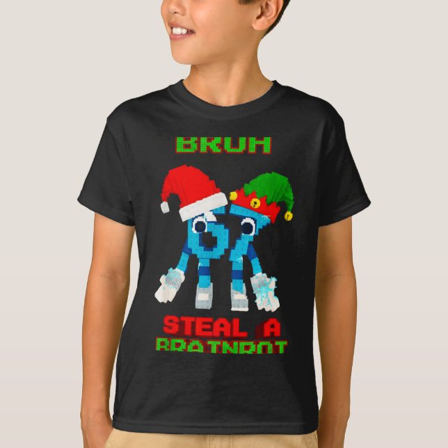 T-shirt 67 Six Seven 6-7 - Funny Steal Brainrot Kids Chris (Devant)