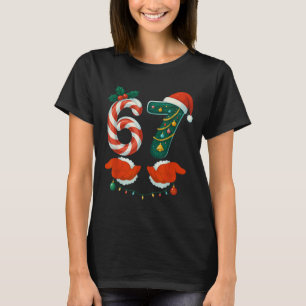 T-shirt 67 Six Seven 6 7 Mème Couple de Noël Tapis personn
