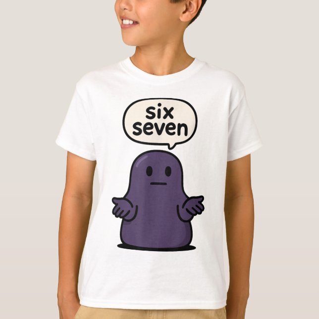 T-shirt 67 Six Seven 6-7 Midnight Blob Slime - Kid Brainro (Devant)