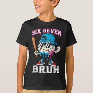 T-shirt 67 Six Seven Baseball Crème Glacée Drip Numéro 67