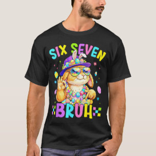 T-shirt 67 Six Seven Bruh Lapin Pour Enfants Filles Garçon