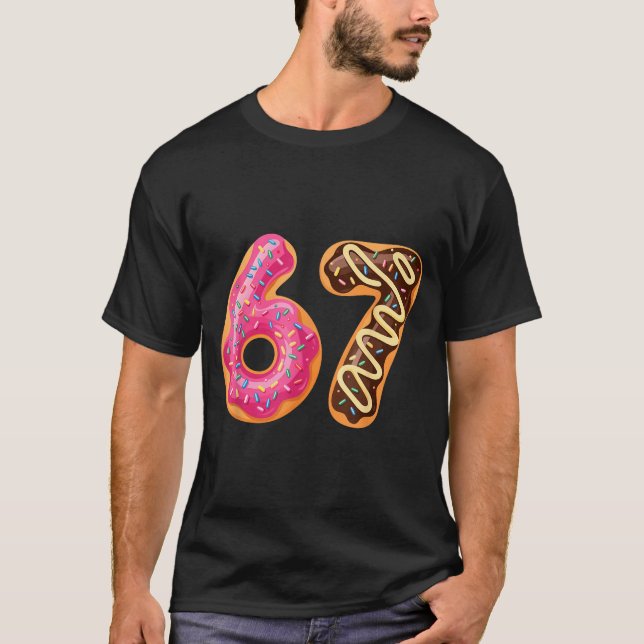 T-shirt 67 Six Seven Donut Meme Funny Sweet Sprinkles  (Devant)