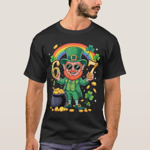 T-shirt 67 Six Seven Drôle 6 7 Mème Saint-Patrick Leprec