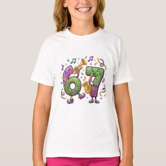 T-shirt 67 Six Seven Fun Retro Mardi Gras 