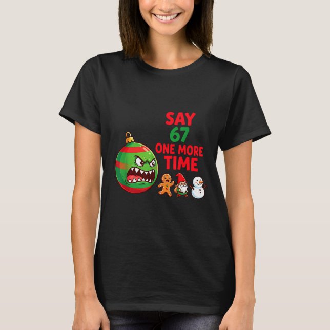 T-shirt 67 Six Seven Funny Christmas 6 7 Meme Joke Men Wom (Devant)