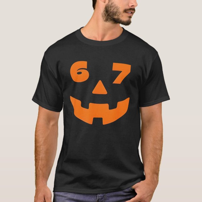 T-shirt 67 Six Seven Halloween Costume for Students Teache (Devant)