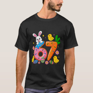 T-shirt 67 six seven joli lapin de pâques fille enfant