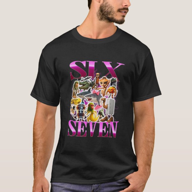 T-shirt 67 Six Seven Meme d'anniversaire Viral Brainrot it (Devant)