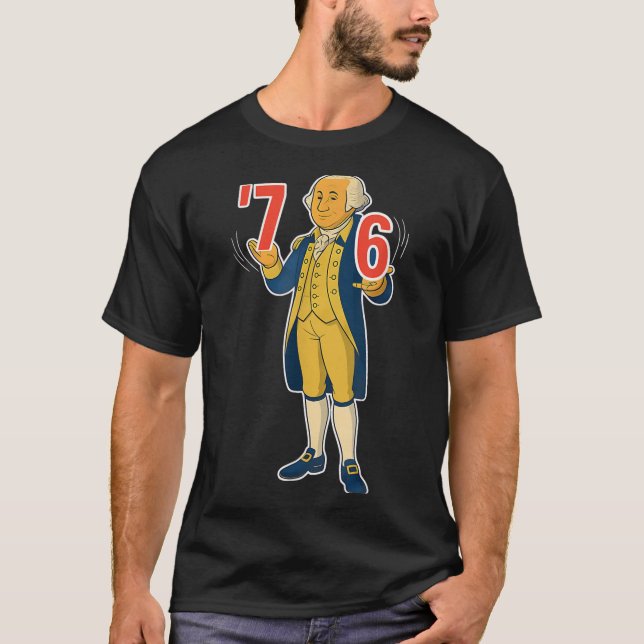 T-shirt 67 Six Seven Mème drôle de George Washington  (Devant)