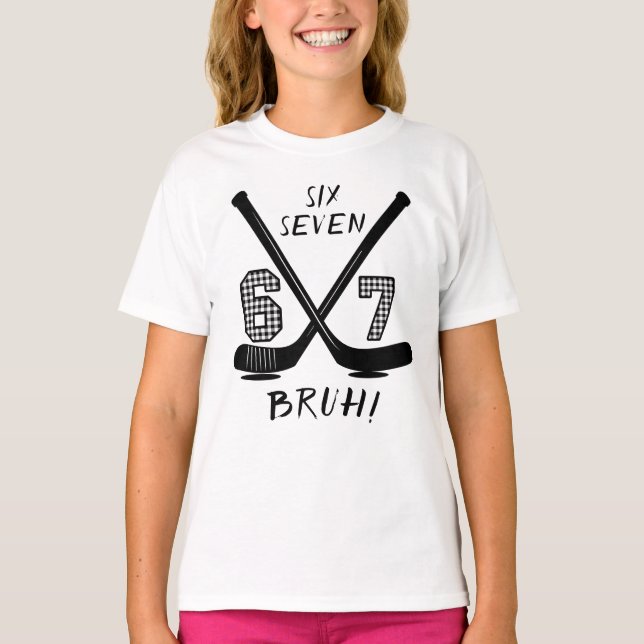 T-shirt 67 Six Seven Mème Drôle Mème de Pourriture Cérébra (Devant)