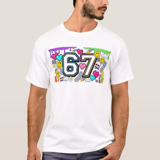 T-shirt 67 Six Seven Rétro Y2K Esthétique