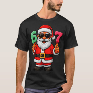 T-shirt 67 Six Seven Santa Mème Noël Drôle 
