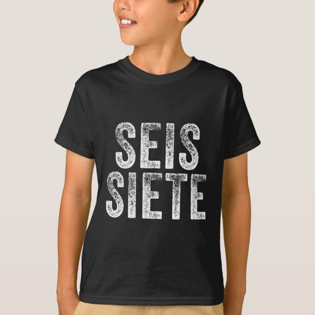 T-shirt 67 Six Seven Seis Siete Noël Spanish Brainrot (Devant)