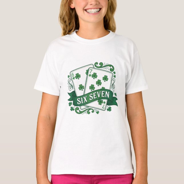 T-shirt 67 Six Seven Vert St. Patrick's Day (Devant)