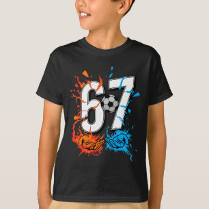 T-shirt 67 Soccer Six Seven Soccer 6 7 Enfants Garçons Fil