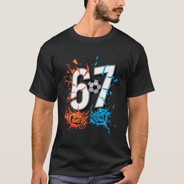 T-shirt 67 Soccer Six Seven Soccer 6 7 Kids Boys Girls (Devant)