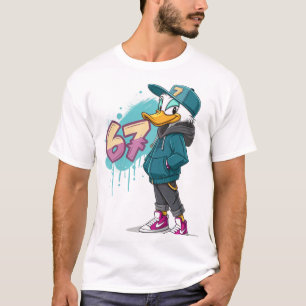 T-shirt 67 Street Duck – Style Dessin Animé Urbain