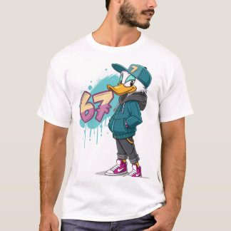 T-shirt 67 Street Duck – Style Dessin Animé Urbain