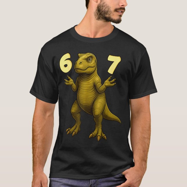 T-shirt 67 T-rex Hands Motion Dinosaur Meme For Kids Teens (Devant)