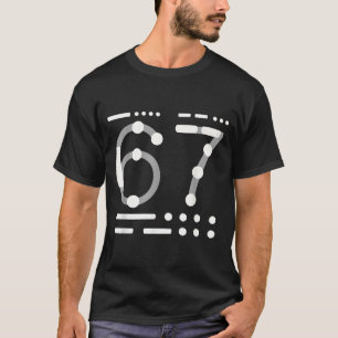 T-shirt 67 T-shirt, code morse 67 Kid Meme Six Seven Graph
